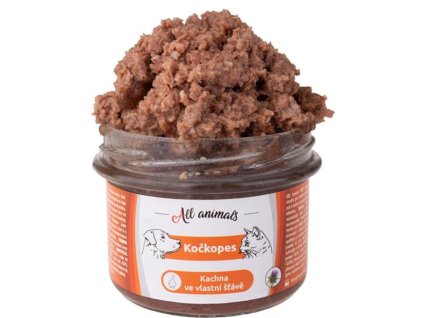 108454 all animals koc kopes sklo kachna ve vl s t a ve 200g