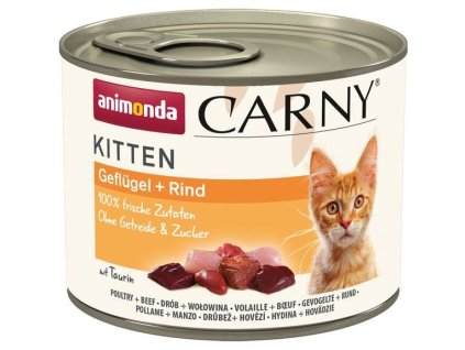 59408 animonda konzerva carny kitten drubezi hovezi 200g