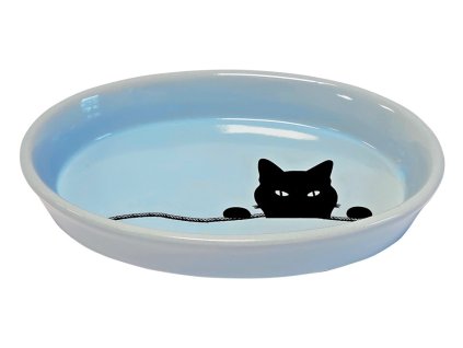 113066 nobby keramicka miska pro koc ky ova lna wilson modra 120 ml