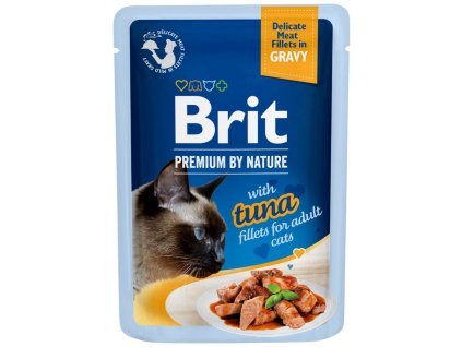 91525 1 brit premium cat delicate fillets in gravy with tuna 85g