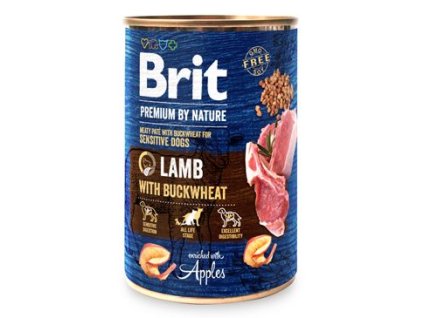 25641 brit premium dog by nature konzerva lamb buckwheat 400g z kategorie chovatelske potreby a krmiva pro psy krmiva pro psy konzervy pro psy