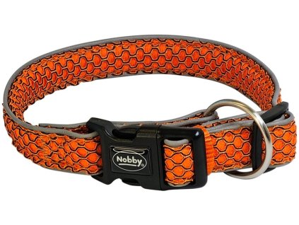 91129 nobby plochy obojek mesh air oranzova xs s