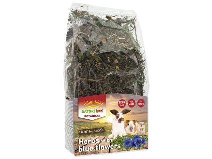 49251 1 bylinky nature land botanical s modrymi kvety 100 g z kategorie chovatelske potreby a krmiva pro hlodavce a mala zvirata pamlsky pro hlodavce