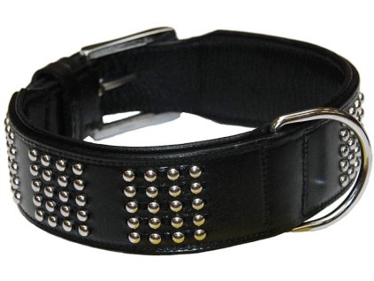 15141 1 nobby vinto kozeny obojek 55cm 35mm cerna z kategorie chovatelske potreby a krmiva pro psy obojky voditka a postroje pro psy obojky pro psy