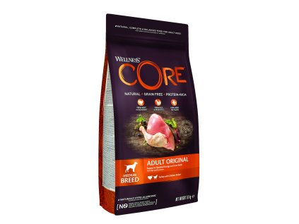 96838 wellness core dog original adult medium kruta a kure 1 8kg