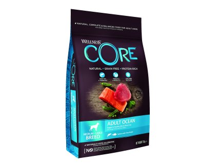 96955 wellness core dog ocean adult large losos a tunak 10kg