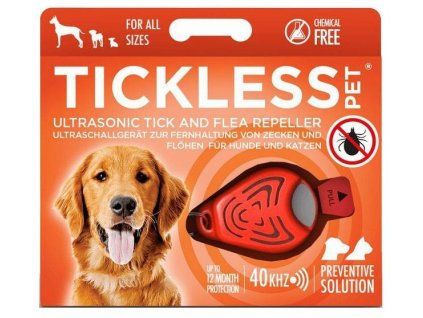 98497 6 tickless pet ultrazvukovy odpuzovac kli s t at a blech pro psy oranz ova
