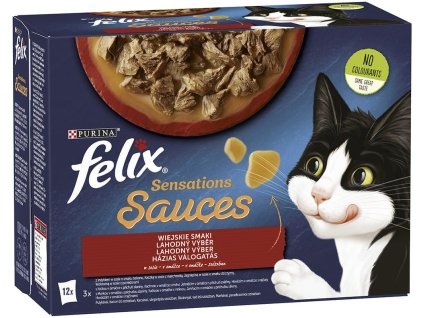 90456 6 felix sensations sauces multipack vyber s hovezim jehnecim krutou a kachnou v lahodne omacce 12x85 g 1