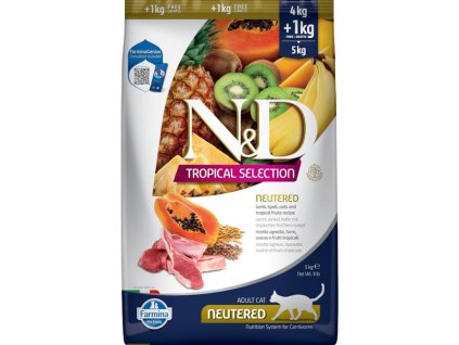 100762 n d tropical selection cat lg lamb neutered 4 1 kg