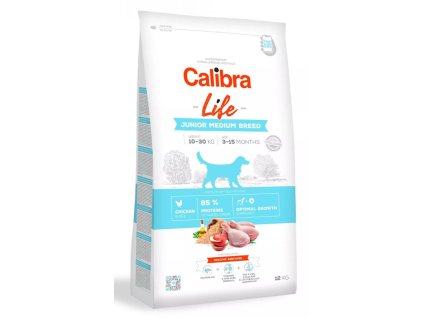 23826 1 106011 calibra dog life junior medium breed chicken 12kg
