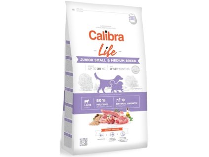 23829 calibra dog life junior small medium breed lamb 2 5kg