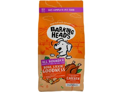 84292 barking heads all hounder bowl lickin good chick 12kg