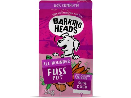 82764 1 barking heads all hounder fuss pot duck 2kg z kategorie chovatelske potreby a krmiva pro psy krmiva pro psy granule pro psy