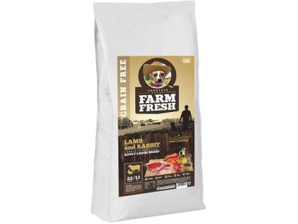 83046 farm fresh lamb and rabbit adult large breed grain free 15 kg