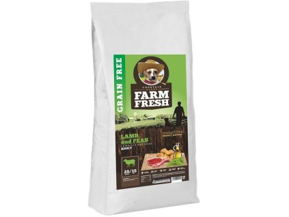 83064 farm fresh lamb and peas grain free 15 kg