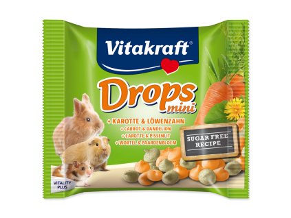 60560 1 vitakraft drops happy karotte rabbit 40 g z kategorie chovatelske potreby a krmiva pro hlodavce a mala zvirata pamlsky pro hlodavce