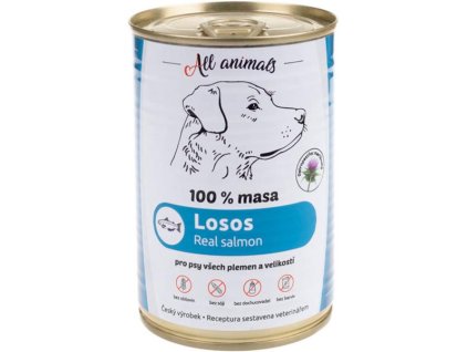 91384 all animals konzerva pro psy losos mlety 400g