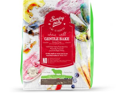 90894 sundaypets dog gentle bake lamb puppy small medium breed 1 3 kg