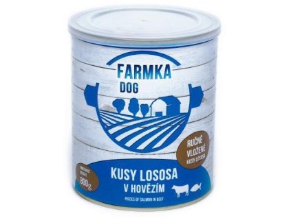 90033 1 farmka dog konzerva s lososem 800g