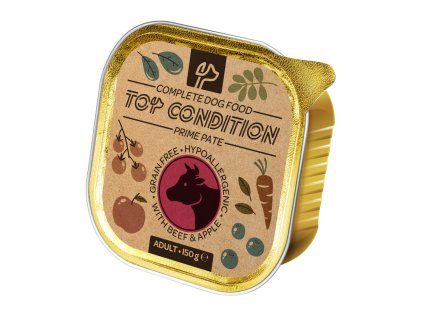 89766 top condition dog beef apple pate 150 g