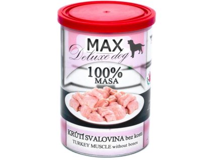 38676 max deluxe dog kruti svalovina bez kosti konzerva pro psy 400g