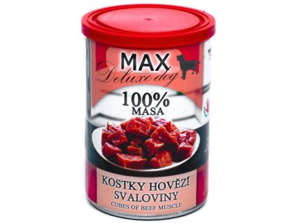 10056 max deluxe dog kostky hovezi svaloviny konzerva pro psy 400g