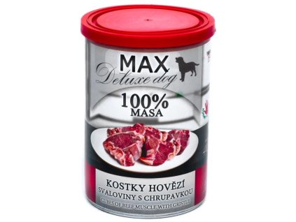 38679 max deluxe dog kostky hovezi svaloviny s chrupavkou 400g z kategorie chovatelske potreby a krmiva pro psy krmiva pro psy konzervy pro psy