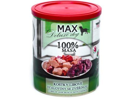 38661 max deluxe dog kostky liboveho masa se zverinou konzerva pro psy 800g
