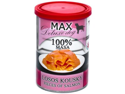 90021 max deluxe dog konzerva losos kousky 400g