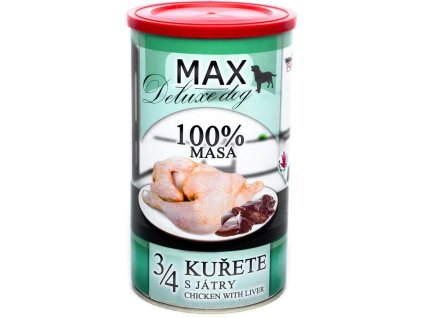 89988 max deluxe dog konzerva 3 4 kurete s jatry 1200g