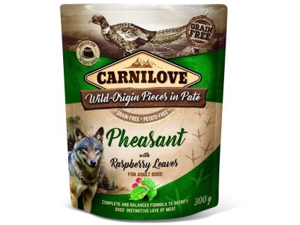 30987 1 carnilove dog pouch pate pheasant with raspberry leaves 300 g