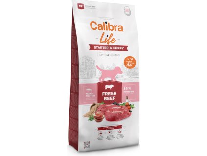 57327 calibra dog life starter puppy fresh beef 12kg