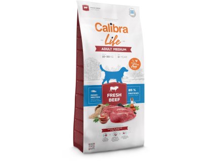 57348 138220 calibra dog life adult medium fresh beef 12kg