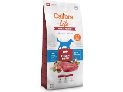 57351 calibra dog life adult medium fresh beef 2 5kg