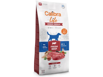 57360 calibra dog life senior medium fresh beef 12kg
