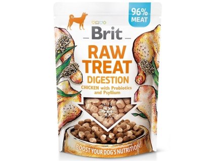 58775 1 brit raw treat digestion chicken 40g z kategorie chovatelske potreby a krmiva pro psy pamlsky pro psy pamlsky susene mrazem pro psy