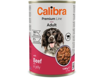 84283 calibra dog premium konz with beef 1240g