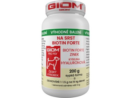 88980 giom s pes na srst biotin forte 200g plv