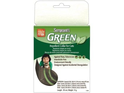 930 sergeants green repelentni obojek pro kocky 35 cm