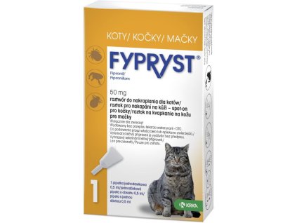 17550 fypryst spot on kocka sol 1x0 5 ml z kategorie chovatelske potreby a krmiva pro kocky antiparazitika pro kocky pipety spot on pro kocky