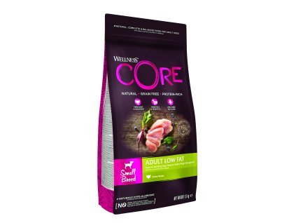 96946 wellness core dog low fat adult small kruta 1 5kg