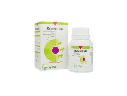 22128 vetoquinol rubenal 300 mg 60 tbl z kategorie chovatelske potreby a krmiva pro psy vitaminy a leciva pro psy ledviny a mocove cesty u psu
