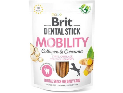 58736 brit dog dental stick mobility curcuma collagen 7ks