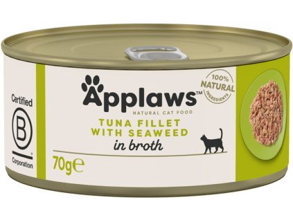 52509 2 konzerva applaws cat tunak s morskymi rasami 70g