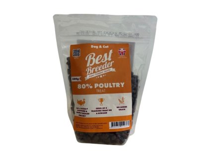 80547 best breeder grain free 80 poultry dog treats 500 g