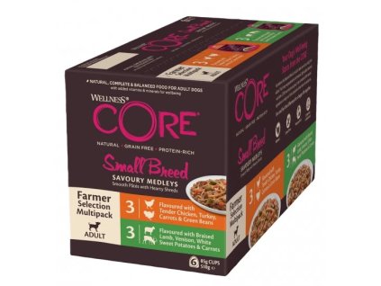 96682 24759 wellness core small breed savoury medleys farmer selection multipack 510 g