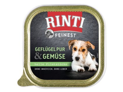 49719 1 vanicka rinti feinest drubez zelenina 150 g z kategorie chovatelske potreby a krmiva pro psy krmiva pro psy vanicky pastiky pro psy