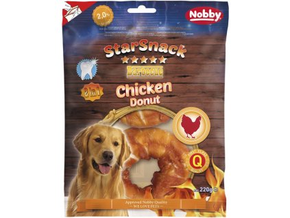 20586 2 nobby starsnack chicken donut pamlsky 10cm 220g z kategorie chovatelske potreby a krmiva pro psy pamlsky pro psy bile kosti pro psy