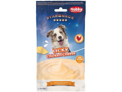 93382 nobby starsnack licky dog masove pyre kureci se syrem 5x15g