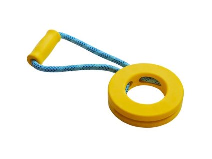 109300 nobby hracka plovouci tpr kruh s provazem 31 5cm zluta
